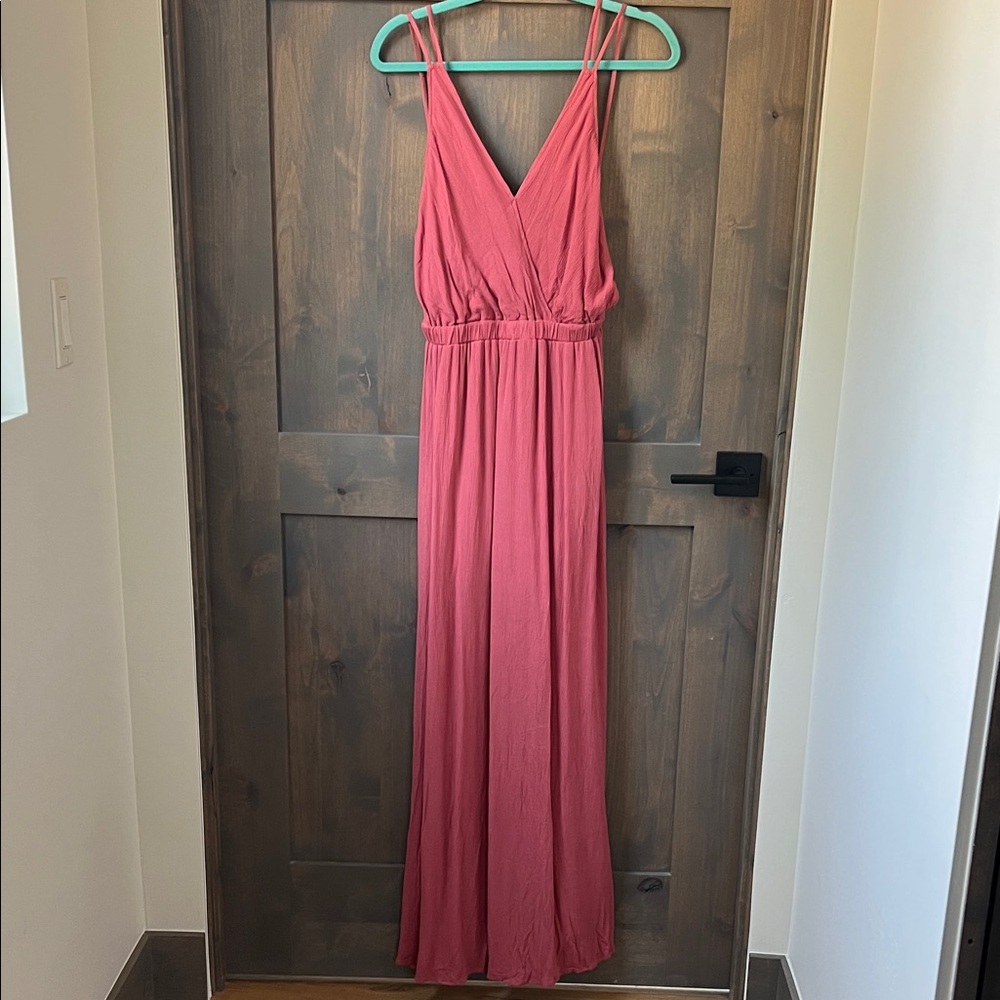 Lulus Elegant Pink Strappy Maxi Dress Small